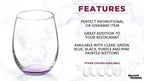 DISCOUNT PROMOS Stemless Wine Glasses by ARC 5.5 oz. Set of 12, Bulk Pack - Perfect for Hotel, Bar, Restaurant or Lounge - Purple
