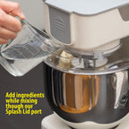 Deco Chef 5.5 QT Kitchen Stand Mixer, 550W 8-Speed Motor with Pulse Functionality, includes Dough Hook, Flat Beater, Wire Whip, Stainless Steel Mixing Bowl, and Transparent Splash Guard