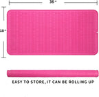 Silicone Dish Drying Mat for Multiple Usage,Easy clean,Eco-friendly,Heat-resistant Silicone Mat for Kitchen Counter or Sink,Refrigerator or Drawer Liner Rose 5XL 36inches x 18inches