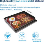Griddle for Gas Grill, Flat Top Cast Iron Griddle Insert for Outdoor Gas Grill, 17" x13" Nonstick Coating Cooking Skillet Pan Teppanyaki for Weber Charbroil Camp Chef and Gas/Charcoal/Electric Grill