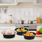 WGCC Meal Prep Containers with Lids - 50Pack 32OZ Meal Bowls, Round To Go Containers, BPA-Free, Freezer & Dishwasher Safe