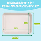 Tasty Clean Ceramic 14-Inch x 10-Inch Roasting Pan, Durable Aluminized Steel for Professional Results, Clean Ceramic Nonstick Coating, Oven Safe to 425°F, Dishwasher Safe, Aqua