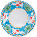 Vietri Campagna Mucca Coupe Pasta Bowl, Light Blue, Soup Salad Spaghetti Server 8.75" D Earthenware Dish