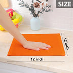 Homaxy 100% Cotton Waffle Weave Kitchen Dish Cloths, Ultra Soft Absorbent Quick Drying Dish Towels, 12 x 12 Inches, 12-Pack, Orange
