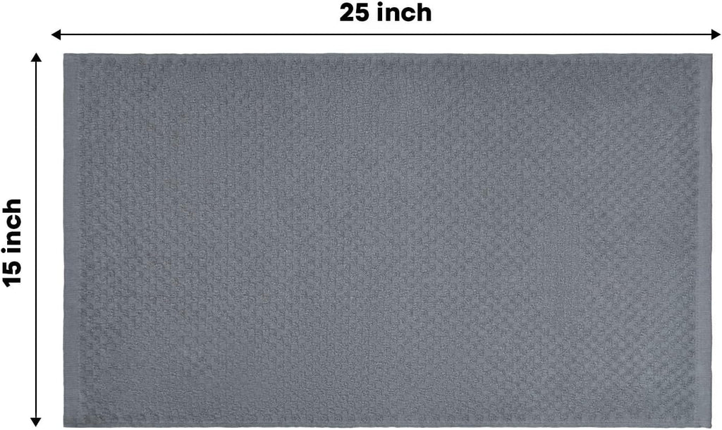 Artoid Mode Ring Spun Cotton Grey Kitchen Dish Towels, 15x25 Inch Ultra Soft Absorbent Quick Drying Household Cleaning Tea Towels Bar Towels Set of 4