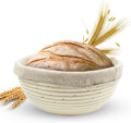Banneton Bread Proofing Basket Sourdough Proofing Basket for Beginners & Professional Bakers, Handwoven Rattan Cane Bread Maker for Artisan Breads, 8.5 x 3 Inch, 1-Pound Round Brotform