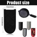 Patelai 4 Pcs Cast Iron Skillet Handle Covers Heat Resistant Pot Handle Covers Non Slip Cotton Pot Sleeves Holder Mitts Machine Washable for Kitchen Baking Cooking Cookwares(Plaid Style)