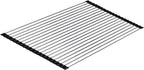Ahyuan Roll up Dish Drying Rack Over The Sink Kitchen Roll up Sink Drying Rack Portable Dish Drainer Foldable Dish Drying Rack (Black, 20.5''X14'')