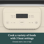 MAGNIFIQUE 6 Quart Programmable Slow Cooker Removable Healthy Nonstick Pot - Small Kitchen Appliance for Family Dinners - Serves 6+ People - Heat Settings: Keep Warm Oatmeal