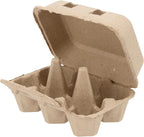 50 Pack Empty Egg Cartons Bulk,6 Count Pulp Fiber Egg Tray Holder Eggs Storage Containers for Family, Farm