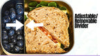 Flexibento - Leak proof Stainless Steel Lunch Box | Lunch Containers| Steel Bento Box |Sandwich Containers| Snack Containers |Metal lunch Box |Vanilla| 1 * 27 OZ+2 * 6.5 OZ|SIlicone lids