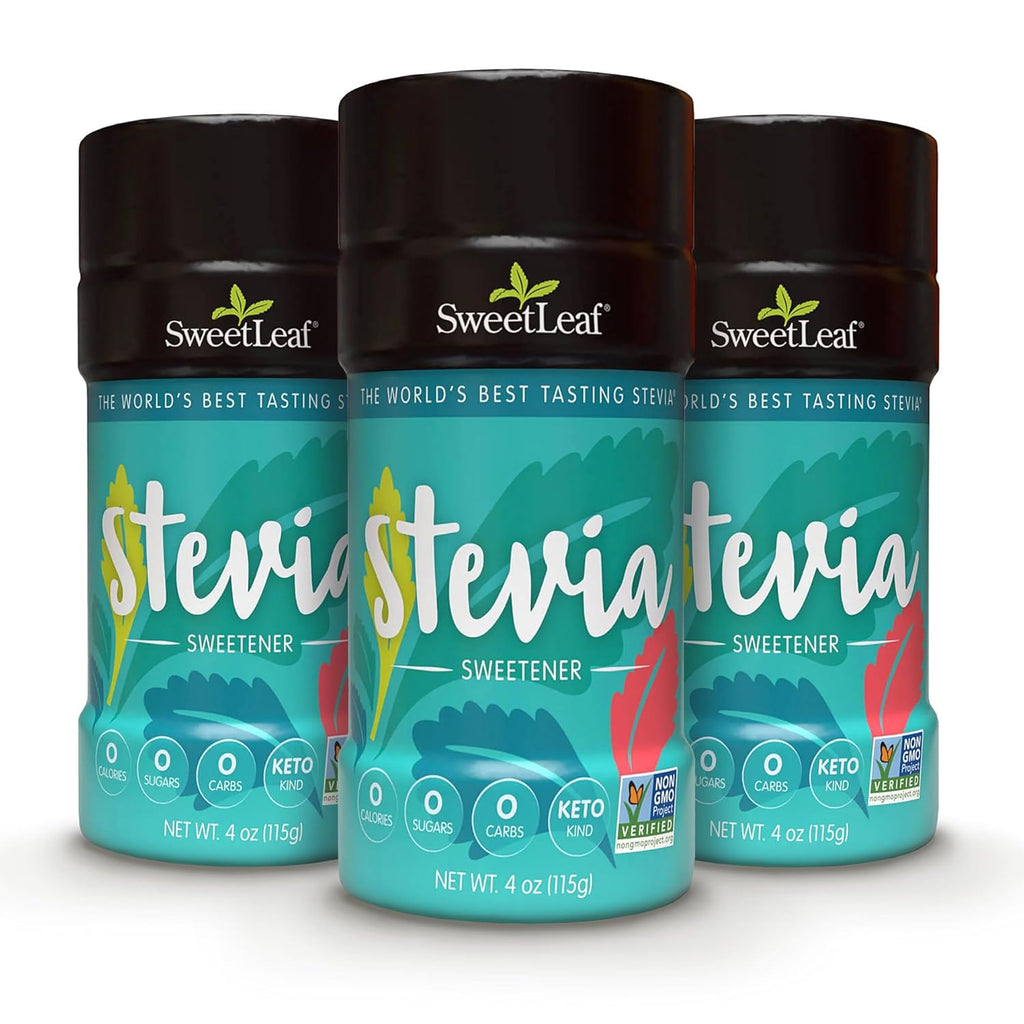 SweetLeaf Stevia Powder Shaker Jar 4 Oz Ea (Pack of 3)