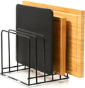 Cutting Board Organizer (2 Pc), Kitchen Cabinet Organizer, Baking Sheet Holder with 5 Divided Slots, for Countertop or Cabinet Storage, Space Saving