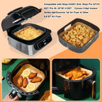 BYKITCHEN Air Fryer Sheets Liners for Ninja AG301 Grill, AF141 Pro 4-in-1 & More, 9in Disposable Square Air Fryer Parchment Paper Filters for 5 to 8 Qt, Ninja Foodi Grill Accessories(Set of 100)