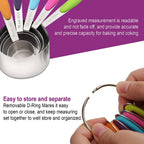 Measuring Cups and Spoons Set 13 Piece. Includes 10 Stainless Steel Measuring Spoons and Cups Set and 3 Plastic Measuring Cup. Liquid Measuring Cups Set and Dry Metal Measuring Cup Set
