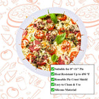 Adjustable Pie Crust Shields, Silicone Baking Protectors, Cover Ring Tools Fits 8-11.4 Inch Pies, Baking Pie Pizza Crust Shield Protector Cover for Edges ﻿ (Transparent)