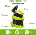 Cold Press Juicer, Masticating Slow Juicers, 6.5" Extra Large Feed Chute Juicers Machines, 350W Juicer Machines with High Juice Yield for Whole Vegetables & Fruits, BPA Free, Black, Easy to Clean