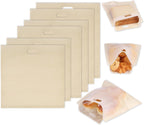 VGOODALL 6 Pack Reusable Toaster Bags, 3 Sizes Non Stick Heat Resistant Sandwich Bags Easy to Clean for Grilled Cheese Sandwiches