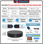 Motorized Rotating Display Stand with Remote, 5.91in 360 Electric Turntable for Display,Photography,3D Scanner Models, Motorized Lazy Susan and Photography Turntable Control Angle/Speed,Step/Swing/Continuous Rotation