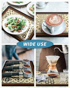 AMOAMI Coffee Mat - Hide Stain Rubber Backed Absorbent Dish Drying Mat for Kitchen Counter - Fits Under Coffee Maker - Khaki 12X19