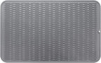 Silicone Dish Drying Mat for Multiple Usage,Easy clean,Eco-friendly,Heat-resistant Silicone Mat for Kitchen Counter or Sink,Refrigerator or Drawer Liner Grey 3XL 28 inches x 18 inches