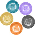 Gotega Bathroom Sink Drain Strainers, Hair Catcher Shower Drain Covers Protector, Flexible TPR Material, Multiple Colors for Bathroom Tub Shower and Sink Garbage Disposal Parts, Bright-Colored, 5 Pack