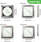 1/4" Replacement Vegetable Chopper Blade, 420j2 Stainless Steel Interchangeable Blade & Pusher Block Set for Commercial Vegetable Dicer Fruit Cutter