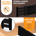 6 Pack Drawer Dividers 4 Inch High, 11”-17" Adjustable Bamboo Organizers Large Expandable Drawer Separators for Cloths, Dresser, Bedroom, Bathroom, Baby Drawer, Office & Kitchen Utensils (Black)