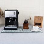 SUEH DESIGN Dish Drying Mat, Absorbent Coffee Mat 23.6 x 15.7 in Quick Dry Kitchen Drying Dish Drain Mat for Kitchen Counter Coffee Bar, Green