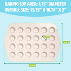 Tasty Clean Ceramic 24-Cup Mini Muffin Pan, Durable Aluminized Steel for Professional Results, Clean Ceramic Nonstick Coating, Oven Safe to 425°F, Dishwasher Safe, Aqua