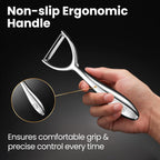 Vegetable Peeler, Premium Stainless Steel Potato Peeler, High Tensile Ultra Sharp Blade Fruit and Food Slicer, Y Shaped with Ergonomic Non-Slip Handle, Dishwasher Safe with 5 Years Warranty