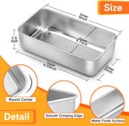 E-far Bread Pans for Homemade Bread, 14 Pack 9 x5 Inch Stainless Steel Loaf Pans, Rectangle Metal Bakeware for Baking Banana Loaf Meatloaf Brownies, Healthy & Non Toxic, Easy Release & Dishwasher Safe