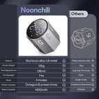 Digital Pomodoro Timer,Frosted Metal Productivity Cube Timer,1.8 in LED Digital Large Screen and Auto-Rotating Display,1/3/5/10/25/30/60min & Custom Time, Silent & Alarm,for Office, Study, Work(Grey)