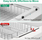 GSlife Expandable in Sink Dish Drying Rack - Stainless Steel Capacity Adjustable Over The Sink Dish Rack, Dish Drainer for Kitchen Sink Counter with Utensil Holder, 13.4"-20.5" L x 12.8" W, Silver