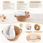 Bread Proofing Basket, 5 Inch Mini Bread Basket Set of 6, Sourdough Bread Baking Supplies, Sourdough Starter Kit, Sour Dough Starter Kits, Baking Gifts for Women, Sourdough Proofing Basket