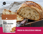 Kate Naturals Vital Wheat Gluten for Bread Making, Baking & Seitan. Compatible with Bread Machine (12oz, High Protein Flour)