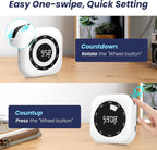 Visual Timer for Kids, 10 Hours Countdown/Up, with Rechargeable, 3 Brightness Display, 3 Volume Levels and Magnetic, Homeschool Study Tool, Large Digital Timers for Kitchen, Classroom
