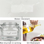 Removable Freezer Labels, Date Label 1x2 Inch Food Storage Stickers, Waterproof Oil Resistant Easy Clean Leaves no Residue 300 Total Per Roll