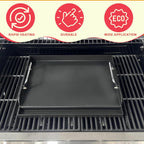 DcYourHome Universal Griddle Insert for Gas Grill/Gas Stove, Nonstick Carbon Steel Flat Top Griddle Plate for Camp Chef, Nexgrill, Kenmore Etc. All Gas Grills, Flat Top for Stove 4 Burner 17" x 13"