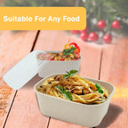 50 Pack 32 OZ Large Paper Bowls with Lids, Heavy Duty Disposable Compostable Container for Party, Disposable Bowls Bulk Soak-Proof and Microwave Safe for Hot/Cold Use