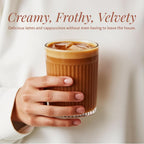 Premium Frother, High-Powered Handheld Whisker, Stainless Steel Mini-Blender for Homemade Lattes & Cappuccinos, Battery Operated Premium Frother, One Piece