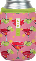 Sok It CanSok Sleeve for Beer & Soda Insulated Neoprene Cover (Lime After Lime, 12oz Can Sleeve)
