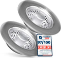 Premium 2 Pack - Kitchen Sink Drain Strainer Bathroom 3 in 1 Stainless Steel Sink Strainer Sink Stopper Dish Drainers Small Plug Filter Clearance Sink Cover Food Catcher Sink Protectors