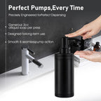 GAPPO Matte Black Soap Dispenser Stainless Steel Metal Pump Hand Lotion Bottle for Bathroom, Bedroom and Kitchen(300ML/10.15Ounce)