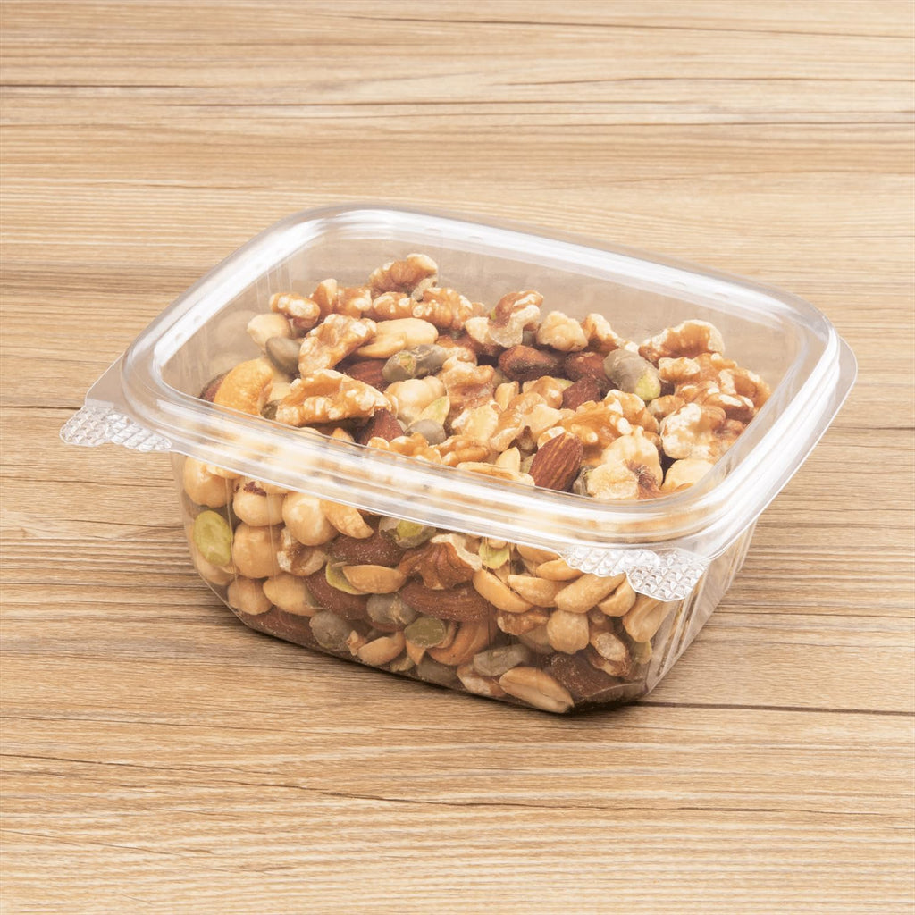Karat PET Hinged Deli Containers with Lids - Perfect for Pasta Salads, Fruit, Deli Sides, and Home Meal Prep - Clear Plastic Food Containers, Take Out Containers (16oz)