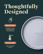 Caraway Non-Stick Ceramic 9” Circle Pans - Naturally Slick Ceramic Coating - Non-Toxic, PTFE & PFOA Free - Perfect for Birthday Cakes, Tartes, & More - Black