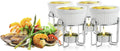 Artestia Butter Warmers Set, 4-Piece Ceramic Butter Warmer with Tea Light Candles, Crab Boil Party Supplies - Dishwasher, Microwave, Oven Safe (White)