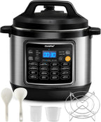 COMFEE’ 16 in 1 Electric Pressure Cooker Instant Multi Cooker Olla de Presion Non-Stick Pot Yogurt Maker Rice Cooker Sauté Steamer 8 Quarts Stainless Steel