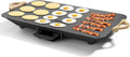 12x20inch Electric Griddle by BBQ Masters, 1700W Fast Even Heating, ILAG Granite Nonstick, Sloped Cooking Surface, Frameless Design for Easy Cleaning, Great for Family Gatherings, Black