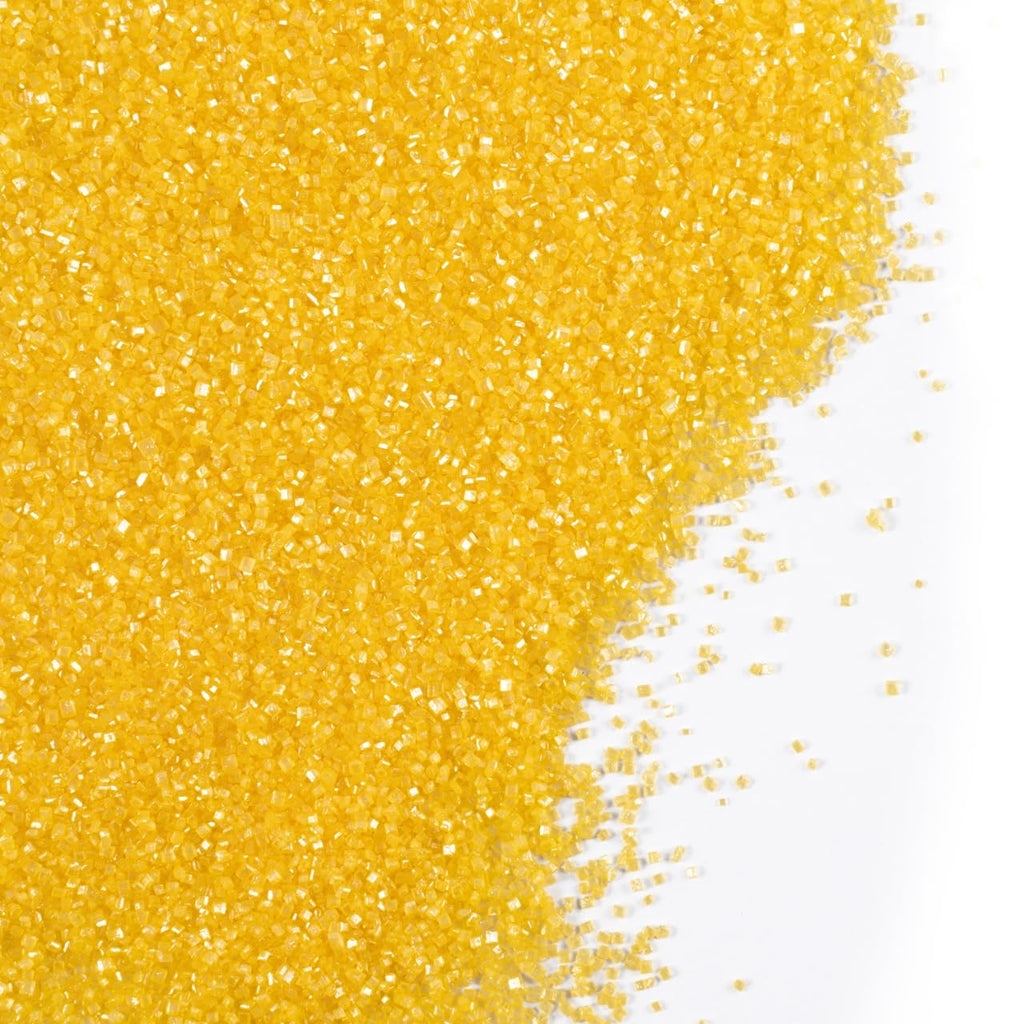 Yellow Sanding Sugar Edible Sugar Sprinkles for Cake Decorating Sparkling Edible Crystal Candy for Easter Wedding Party Baking Cupcake Cookie Ice Cream Decoration Supplies - 5.3 oz